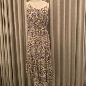 Paisley and flower spaghetti strap dress